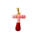 Letter T pendant 18K gold plated brass colorful enamel fashion jewelry for women necklace charm - Letter T