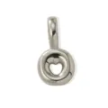 Silver tone metal letter o heart pendant charm for DIY necklace bracelet jewelry making. - Silver Style O