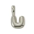 Minimalist silver puffy letter pendant charm for DIY jewelry necklace bracelet accessory - Silver Style U