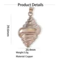 Pendente con Conchiglia in Ottone DIY Collana Stile Oceano Accessorio Gioiello Chic - Ciondolo Solo (Senza Catena) (W260809) / 4-Conca (oro bianco)