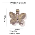 Kupfer Schmetterling Anhänger DIY Halskette Charm galvanisiert weißgold Schmuck Zubehör - Schmetterling (Weißgold)