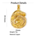 Pendente conchiglia colore oro in ottone collana DIY componente accessorio per bigiotteria. - Ciondolo Solo (Senza Catena) (W260809) / 8-Conca (oro)