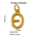 Pendentif lettre grecque plaqué or en cuivre minimaliste collier chic élégant pour femme. - Pendentif Seul (Sans Chaîne) (Thêta) / Or