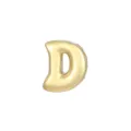 Close-up van gouden opgeblazen letter D hanger, ballonstijl alfabet bedel voor DIY sieraden. - Letter D - Goud