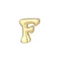 Vergulde ballon letter F hanger detailopname voor DIY armband en ketting sieraden maken. - Letter F - Goud