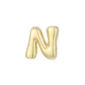 Vergulde Ballon Letter N Hanger Glad Metaal Alfabet Sieraden voor DIY Armband Halsketting - Letter N - Goud