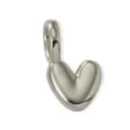 Silver Plated Puffy Heart Pendant DIY Jewelry Accessory Variant Option Style Design - Silver Heart Style