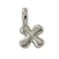 Silver-plated four-leaf clover pendant chic metal charm necklace accessory DIY jewelry - Silver Four-leaf Clover Style