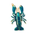 Pendentif collier homard bleu style plage ocean mode bijoux accessoire article chic - Pendentif Uniquement / Bleu sarcelle