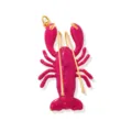 Collier pendentif homard rose pour femme, joli accessoire style bohème plage vacances. - Pendentif Uniquement / Rose rouge