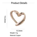 Squisito ciondolo a cuore aperto in rame con design curvo elegante e leggero. - Ciondolo Cuore Cavo (Stile 19)