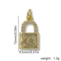 Gouden maan ster hangslot hanger micro ingelegd zirkoon DIY sieraden accessoire. - Stijl 9