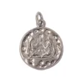 Vintage Gemini zodiac sign metal round pendant necklace DIY charm fashion jewelry accessory. - Gemini