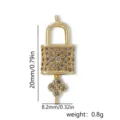 Koperen micro-pave zirkonium slot hanger DIY mode sieraden accessoire 20x8.2mm - Stijl 12