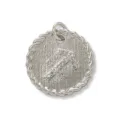 Silver Sagittarius zodiac pendant necklace accessory, micro paved cubic zirconia charm. - White Gold / Sagittarius