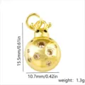 Vergoldeter Kupfer Mikro Pave Zirkon Marienkaefer Anhaenger DIY Schmuck Zubehoer Neu - Käfer(0721-3) / Gold