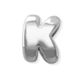 Pendentif lettre K en métal 3D argenté pour fabrication de bracelets et colliers DIY. - Lettre K