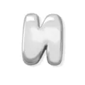 Pendentif breloque lettre N argentée pour fabrication de bracelets et colliers bijoux DIY - Lettre N