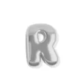 Pendentif lettre R en argent pour bracelet tressé minimaliste DIY accessoire bijoux. - Lettre R