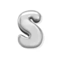 Pendentif lettre S argentée bombée pour accessoires de fabrication de bijoux bracelet DIY. - Lettre S