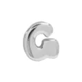 Zilverkleurige opgeblazen letter G hanger, gladde metalen afwerking voor sieraden. - Stijl G (Platinaton)