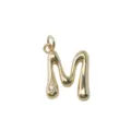 Chic 18k gold plated brass melted letter M pendant charming DIY necklace jewelry accessory. - Letter M / Gold
