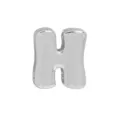 Gedetailleerd shot van zilveren opgeblazen letter H hanger voor DIY ketting armband. - Stijl H (Platinaton)