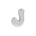 Zilveren opgeblazen alfabet letter J hanger bedel voor DIY handgemaakte ketting armband maken. - J-Platina