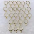 Verstellbare Goldene Buchstaben Ringe Metall Initialen Anhänger Schmuck Set Damen - Buchstabe A / Gold