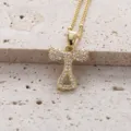 Collier pendentif lettre T en or avec zircones cubiques, bijou élégant pour femme et fille. - Lettre T (Pendentif Uniquement)