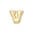Gouden Ballon Letter V Hanger, 18K Verguld Koper DIY Ketting Armband Accessoire - Letter V - Goud