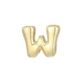 Vergulde opgeblazen letter W hanger voor DIY ketting armband sieraden accessoire - Letter W - Goud