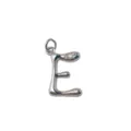 Silver Color Letter E Pendant Alphabet Charm DIY Necklace Jewelry Accessory Style Chic - Letter E / Silver