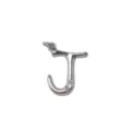 Silver Letter J Pendant DIY Necklace Accessory Metal Initial Charm Jewelry Component - Letter J / Silver