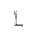 Silver tone letter L pendant DIY necklace accessory crystal charm elegant jewelry gift - Letter L / Silver