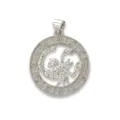 Dierenriem Schorpioen holle hanger koper vergulde ketting mode sieraden accessoire DIY cadeau. - Zilver / Schorpioen