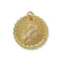 Sagittarius zodiac pendant 18k gold plated micro pave zircon DIY jewelry charm accessory - Sagittarius / Gold