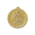 Gold zodiac Capricorn pendant rhinestone micro pave charm for DIY necklace bracelet. - Capricorn / Gold