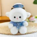 Cute plush sheep doll toy with sailor hat soft stuffed animal desktop ornament decoration - Aries