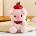 Cute pink pig plush toy doll pendant, soft stuffed animal toy for desk decoration gift. - Pink Pig