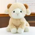 Süßes Schaf Plüschtier flauschiges Lamm Stofftier niedliche Kuschelpuppe Kissen für Kinder - Braun / 35cm