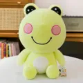 Cute green frog plush toy, soft stuffed animal doll, healing companion gift for kids. - Green / 25cm