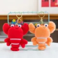 Simpatico animale marino peluche portachiavi mini ciondolo zaino per regali all'ingrosso - Aragosta / Ciondolo premium da 4 pollici