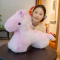 Simpatico cavallo di peluche rosa giocattolo morbido cuscino animale per regalo bambini. - 25cm / Rosa Tie-Dye