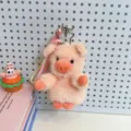Portachiavi carino maialino di peluche rosa bambola animale ciondolo borsa regalo estetica - Maialino rosa / 6 pollici originale con etichette - Contiene palline