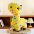 Cute polka dot giraffe plush toy, soft stuffed animal doll, perfect birthday gift for kids. - 35cm / Yellow Giraffe