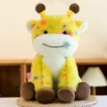 Cute sitting polka dot giraffe plush toy, soft stuffed animal gift for kids and girls. - 37cm / Sitting Fawn