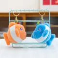 Mignon porte-clés en peluche poisson, variante animal marin orange et bleu pour pendentif de sac. - Poisson-Clown / Pendentif de qualité supérieure 4 pouces