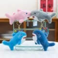Joli porte-clés en peluche d'animal marin de 4 pouces, pendentif requin doux pour sac et cadeau. - Requin / Pendentif de qualité supérieure 4 pouces