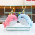 Mignon pendentif porte-clés en peluche d'animal marin de 4 pouces mini baleine jouet kawaii - Baleine / Pendentif de qualité supérieure 4 pouces